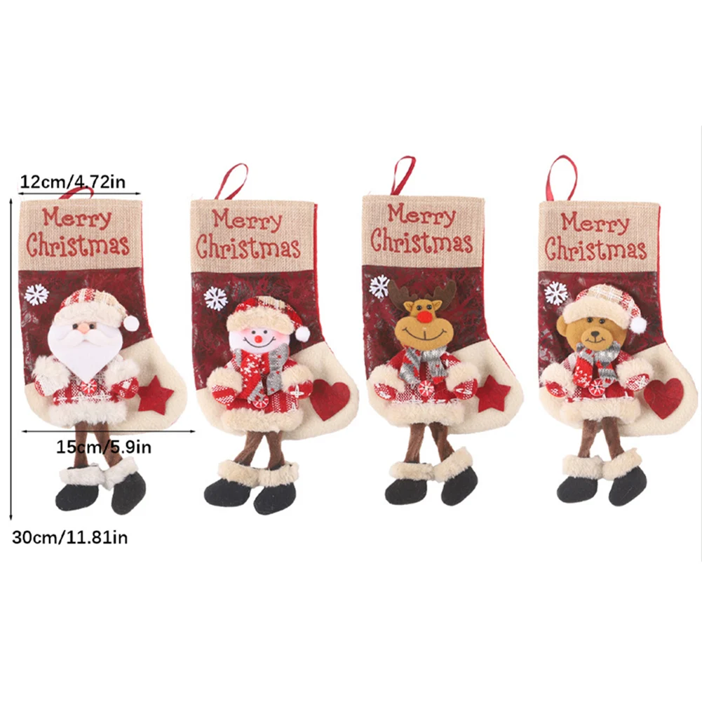 Christmas Stocking Hanging - Grande calza natalizia di Babbo Natale