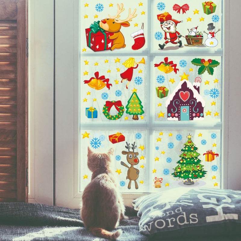 Snowflake Window Decal - 4 pezzi di adesivi per finestre