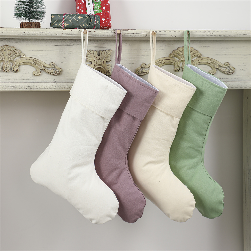 Calza di Natale in lino, calze - Christmas Stocking Hanging recensione e prezzo